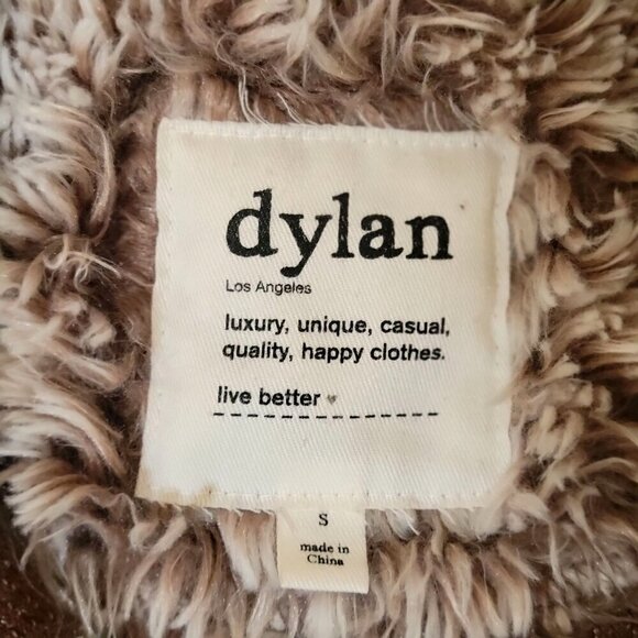 Dylan Los Angeles Oversized Frosty Tipped 1/4 Zip Pullover Sherpa- S - Picture 5 of 5